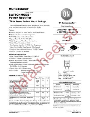 MURB1660CTG datasheet  